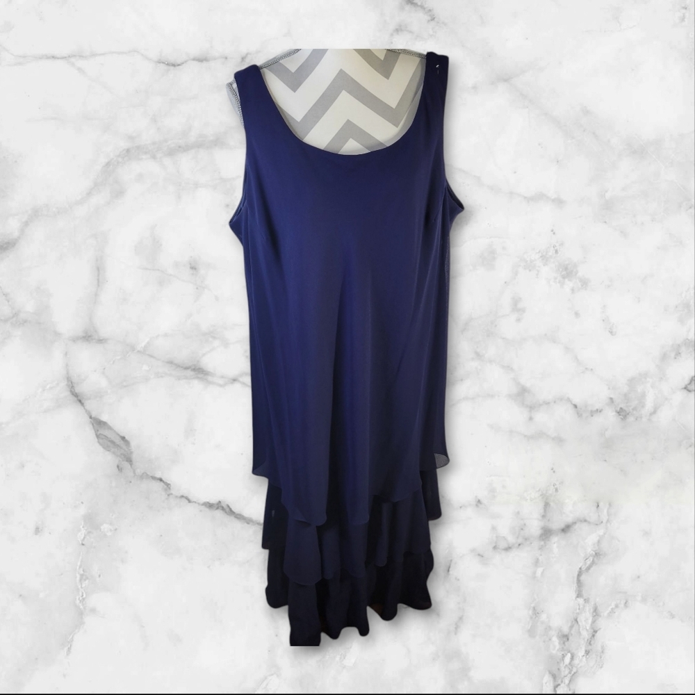 Vntg Cattiva New York 2 Piece Dress USA Made Tiered Tank Sheer Jacket No Size - Picture 2 of 13